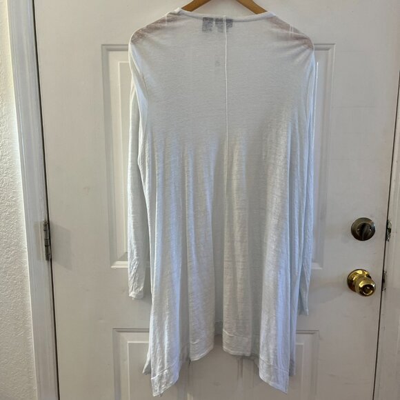 Tahari Woman's Plus-Size White 100% Linen Open-Front Cardigan Sweater Sz 2x - Picture 6 of 8